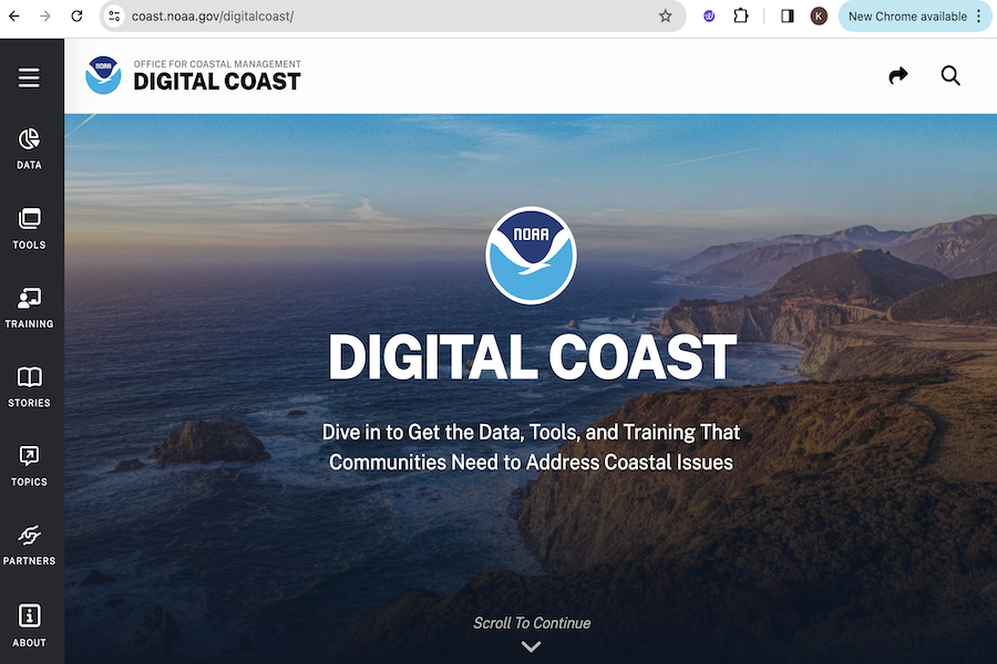 Snapshot of DigitalCoast