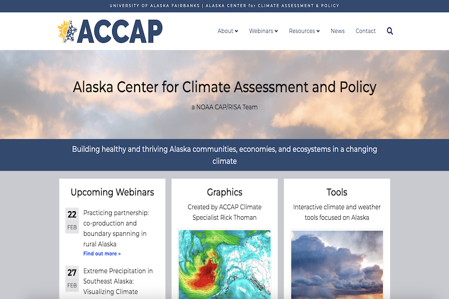 Snapshot of Alaska Center for Climate Assessment and Policy