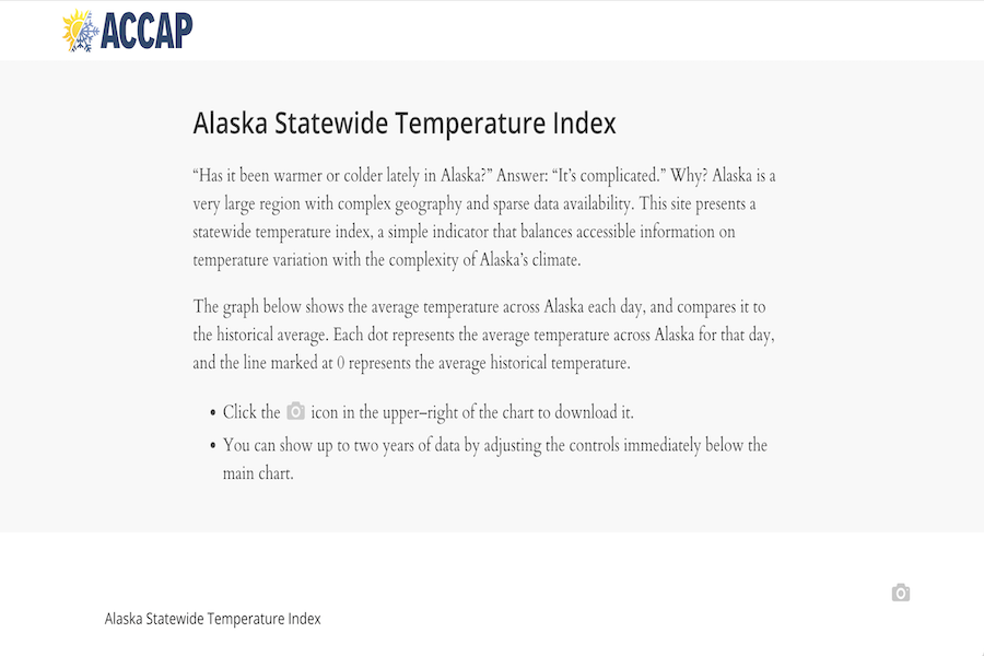 Snapshot of Alaska Statewide Temperature Index
