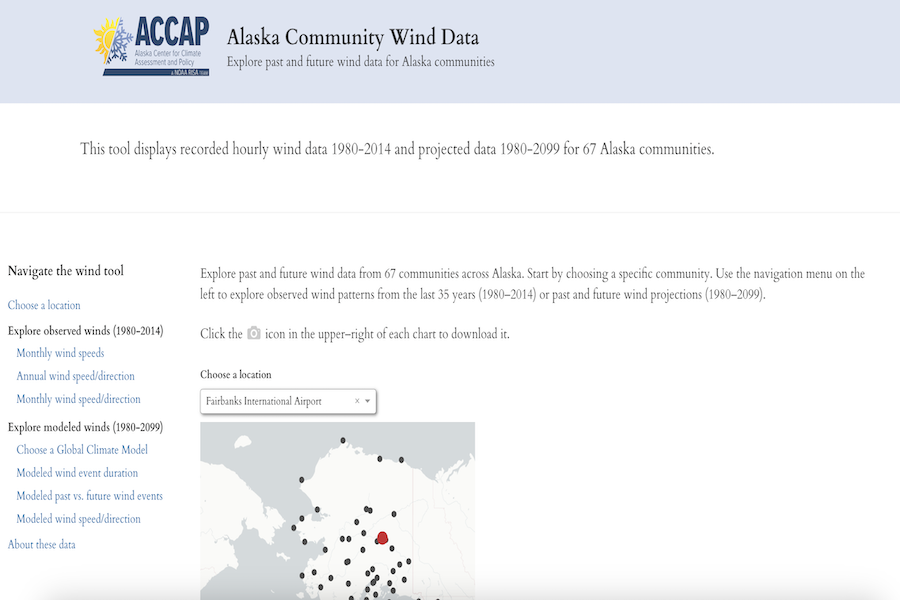 Snapshot of Alaska Community Wind Data