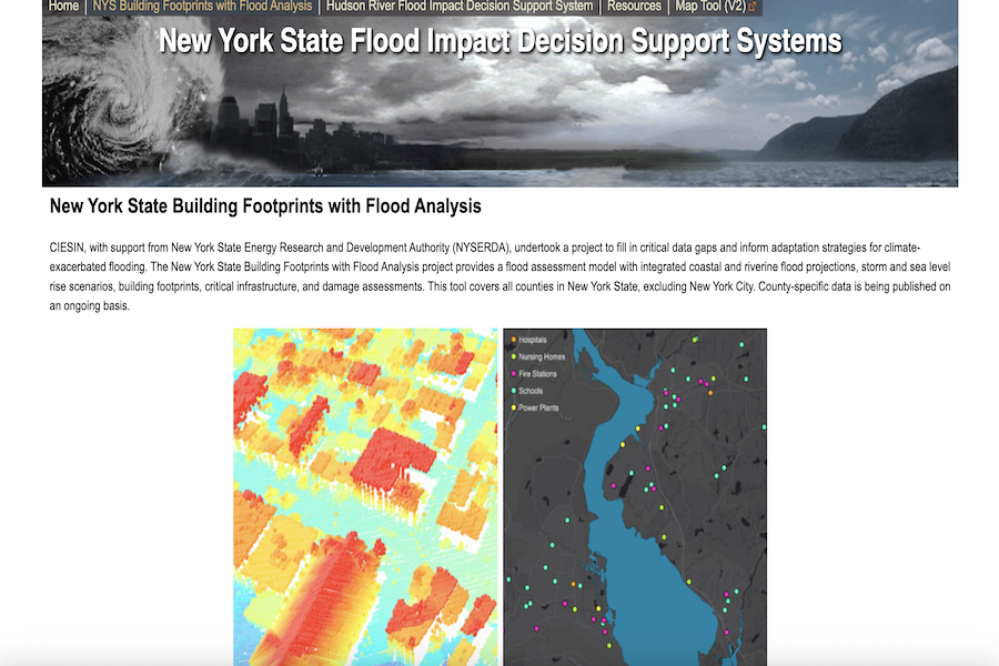 Snapshot of New York State Building Footprints with Flood Analysis