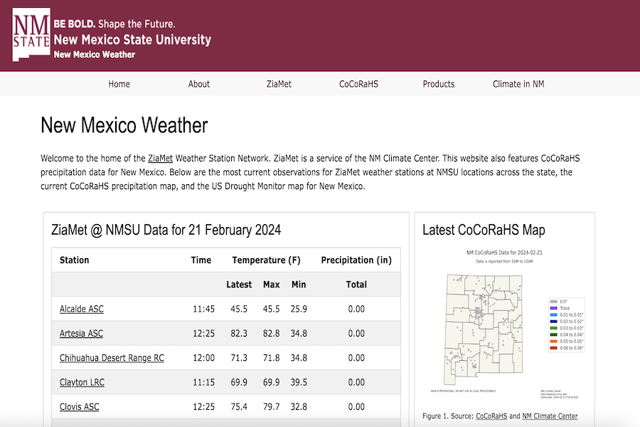 Snapshot of New Mexico Agroclimate