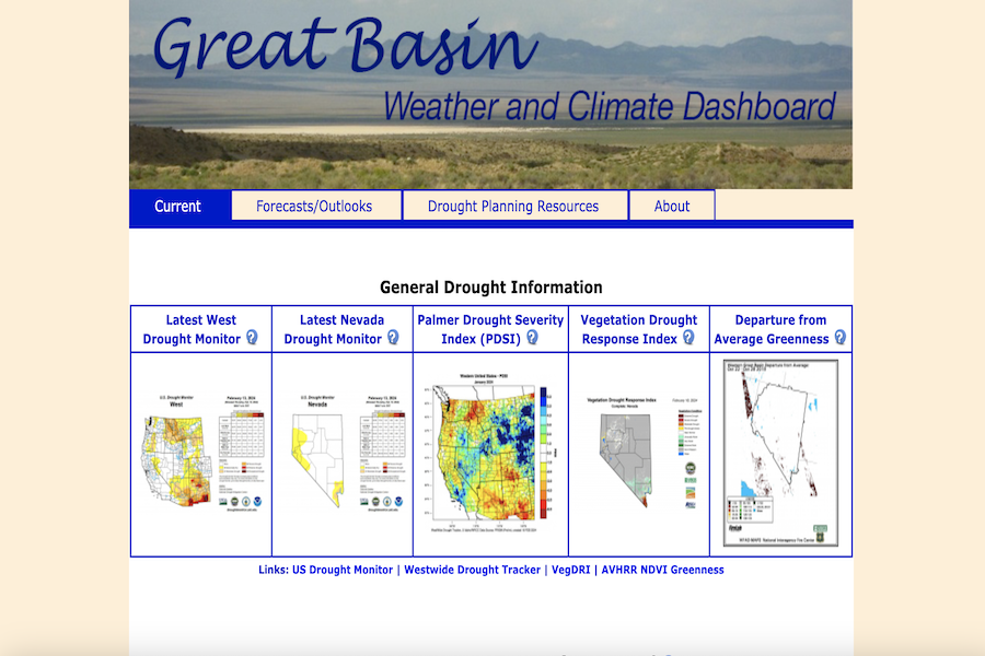Snapshot of Great Basin Dashboard