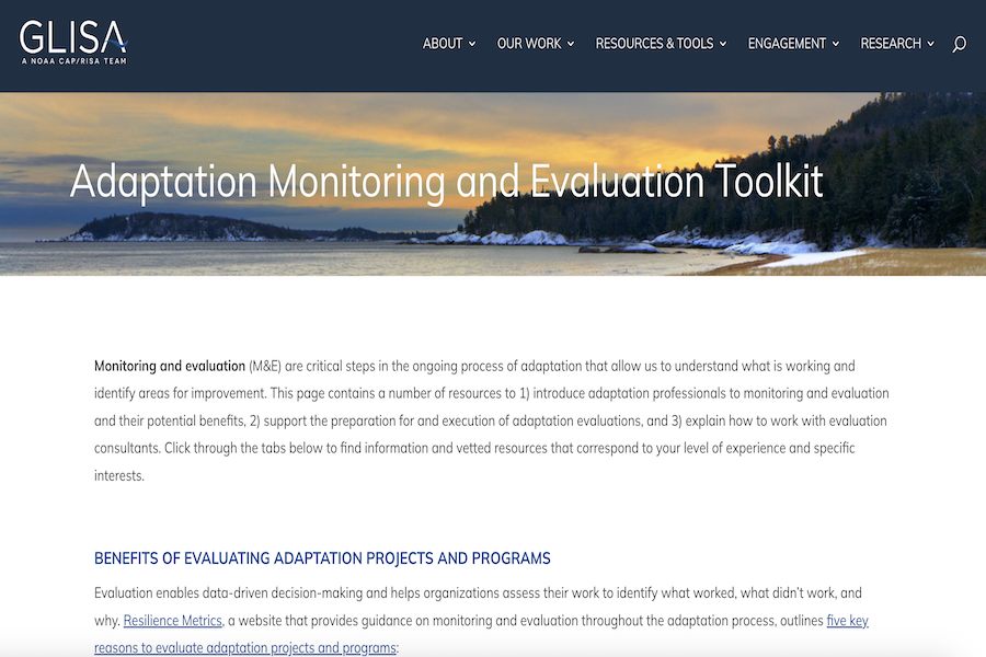 Snapshot of Adaptation Monitoring and Evaluation Toolkit