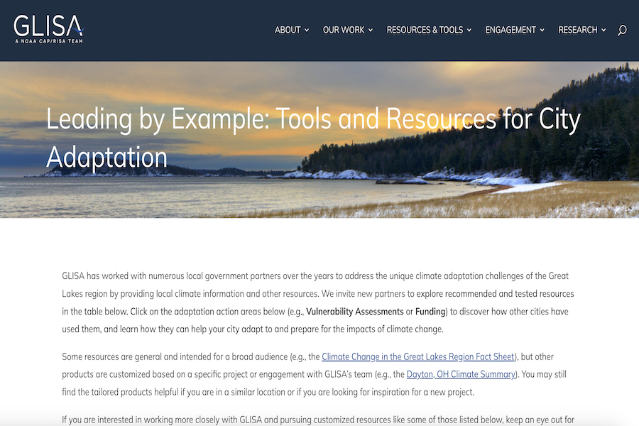 Snapshot of Tools for City Adaptation