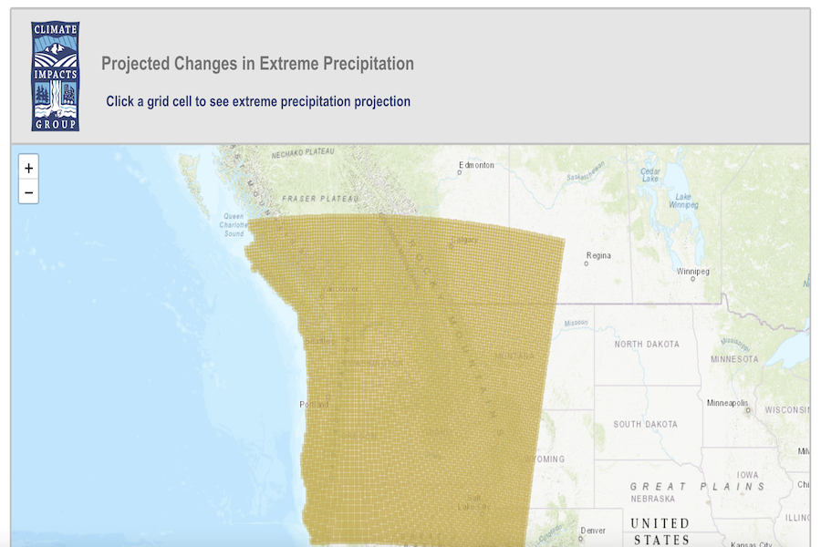 Snapshot of Heavy Precipitation Projections for use in Stormwater Planning