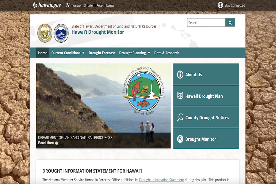 Snapshot of Hawaiʻi Drought Monitor