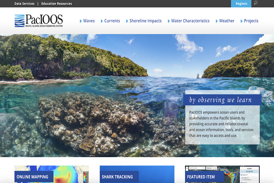 Snapshot of Pacific Islands Integrated Ocean Observing System