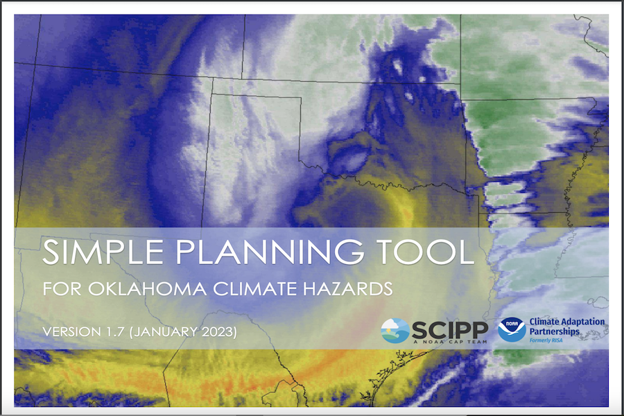 Snapshot of Simple Planning Tool for Oklahoma Climate Hazards
