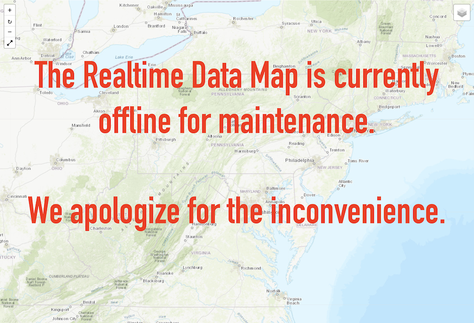 The Realtime Data Map is currently offline for maintenance. We apologize for the inconvenience.
