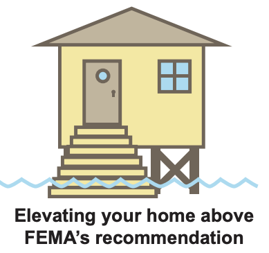 Elevating your home above FEMA's recommendation