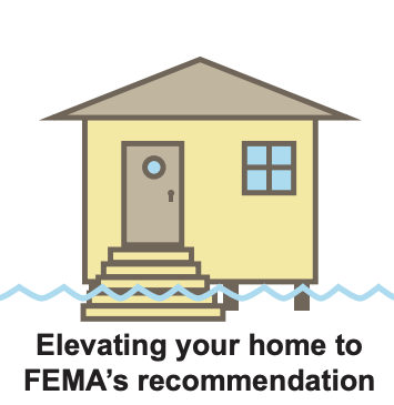 Elevating your home to FEMA's recommendation