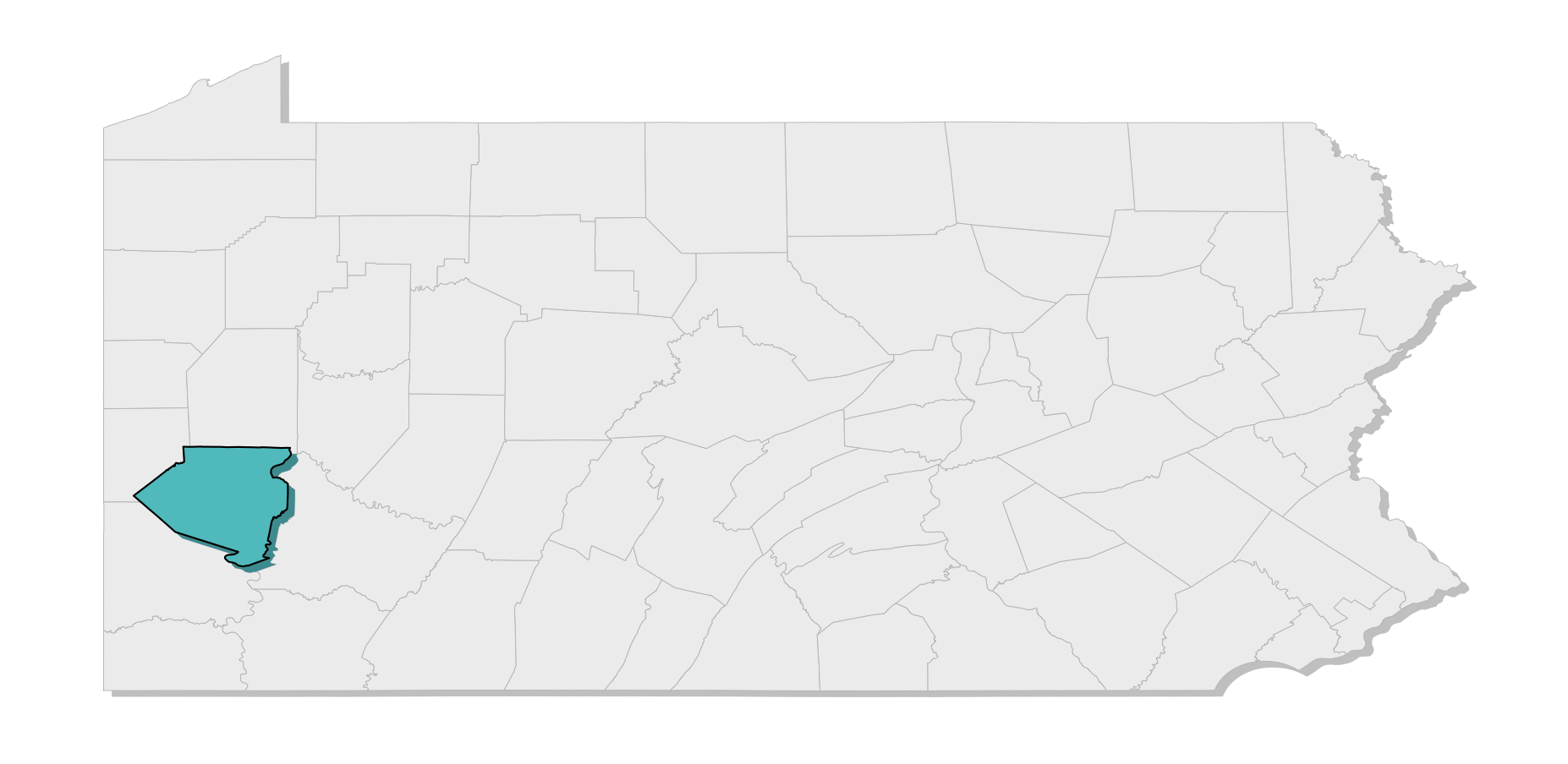 map location of county