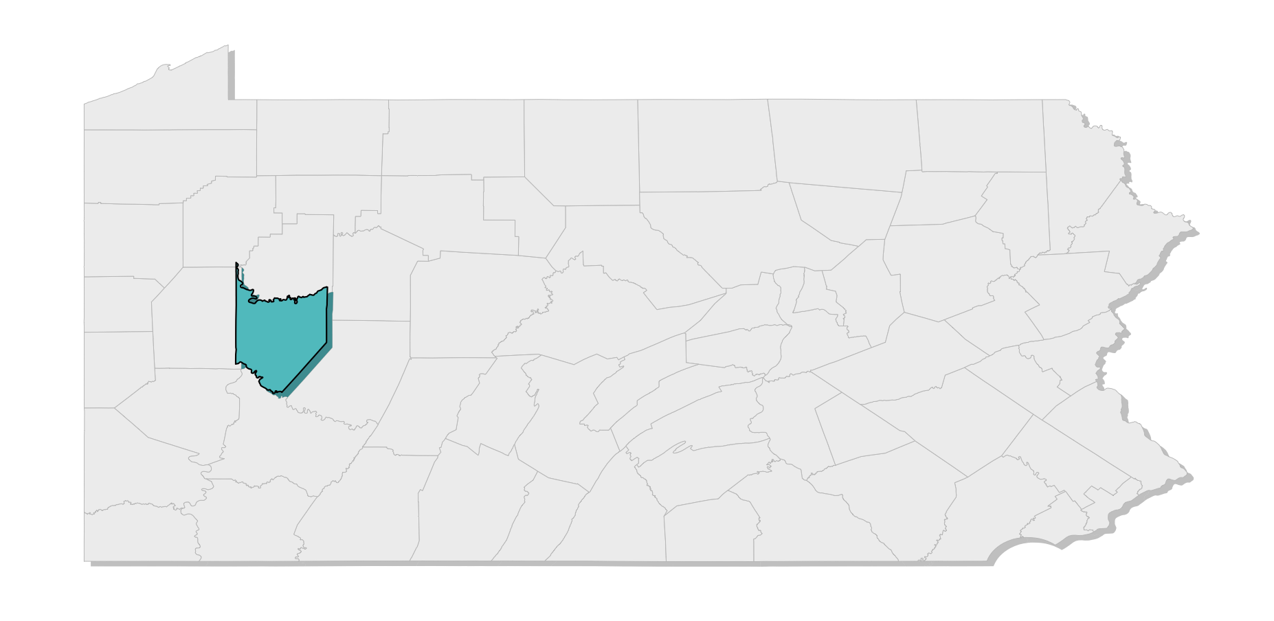 map location of county