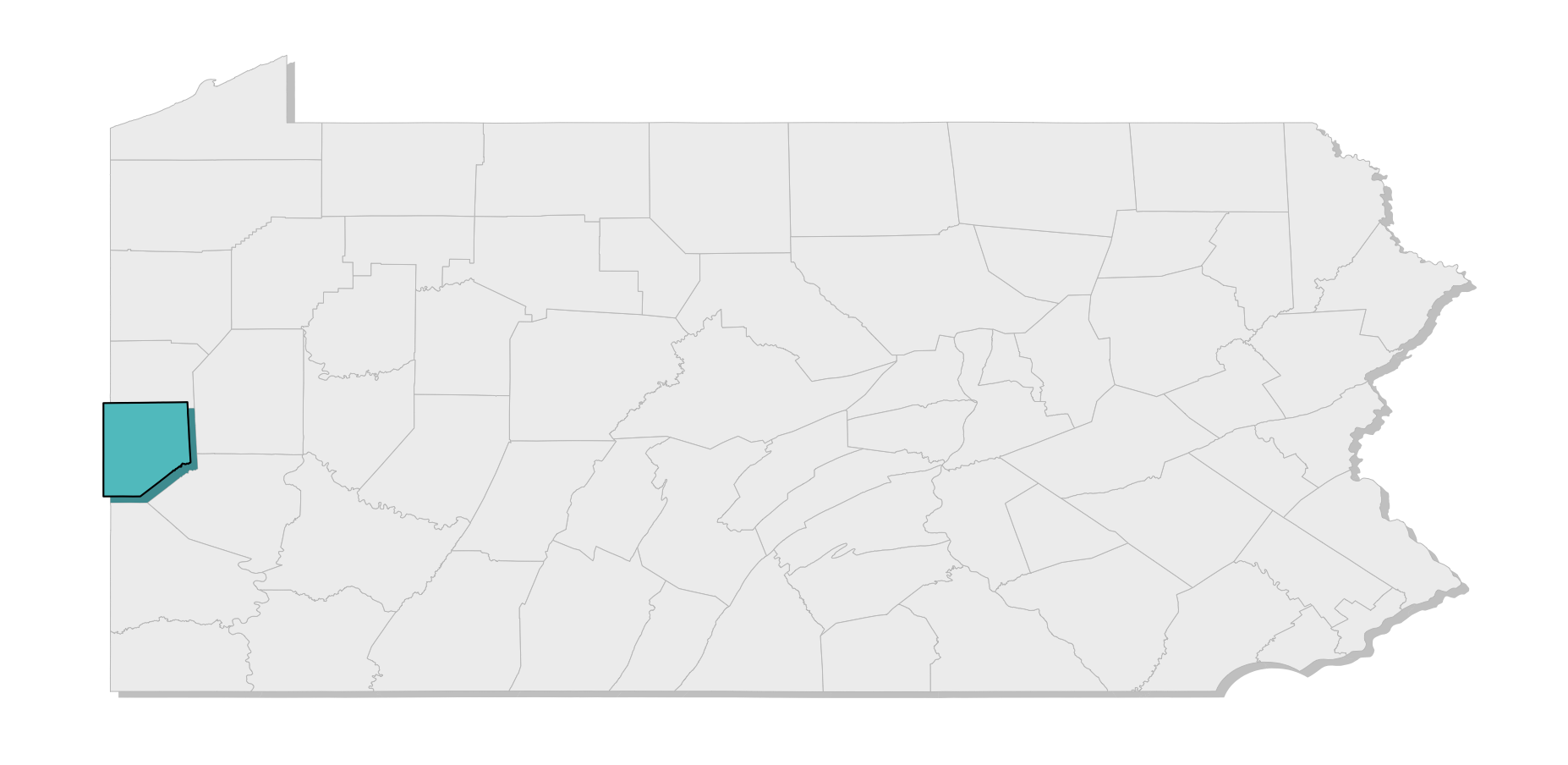 map location of county