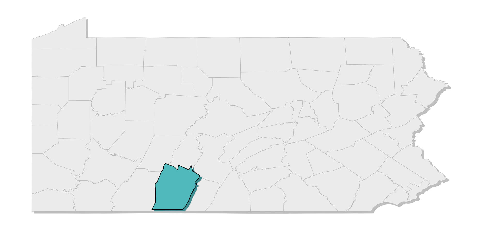map location of county
