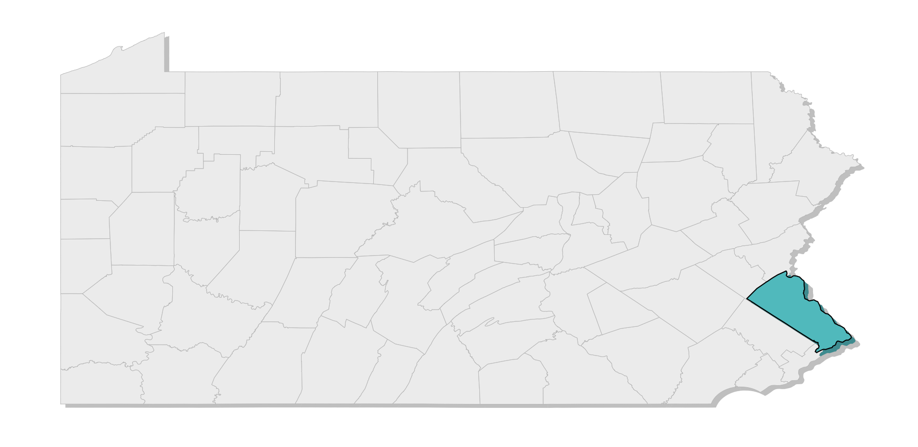 map location of county