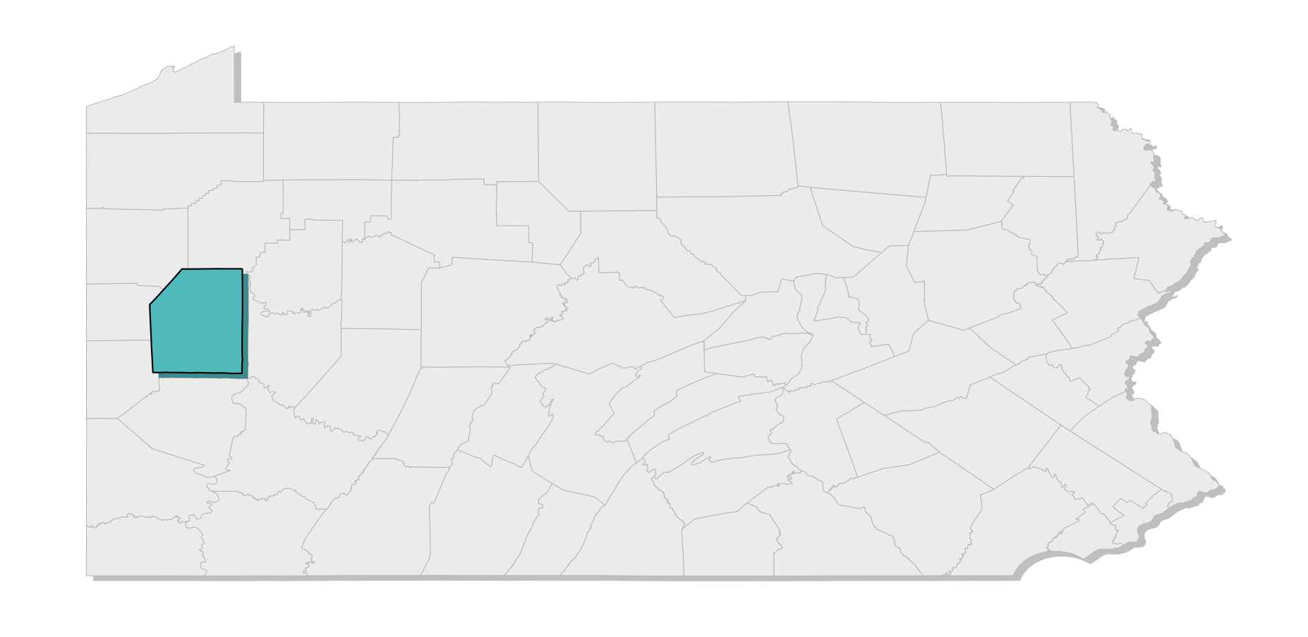 map location of county