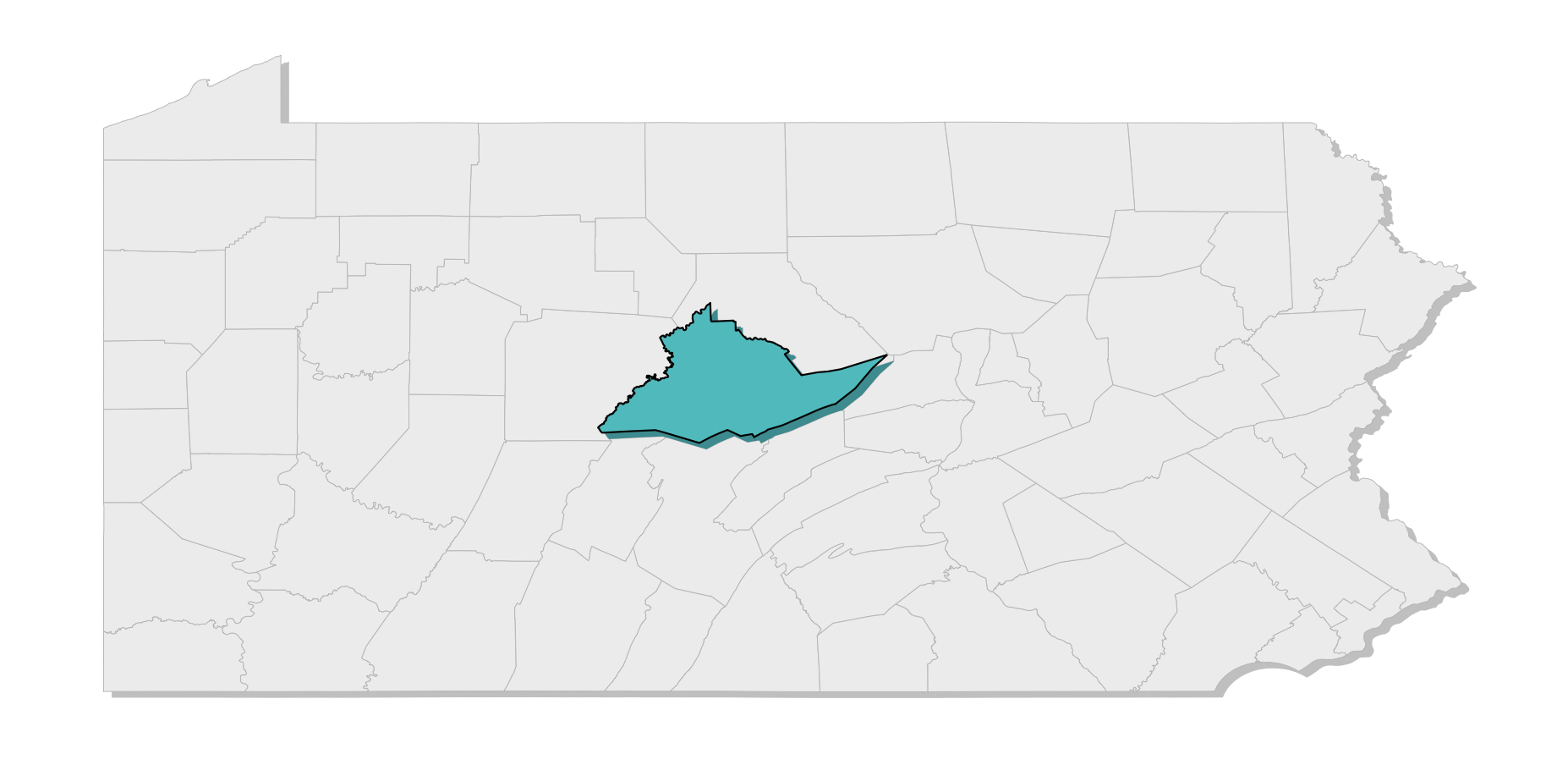 map location of county