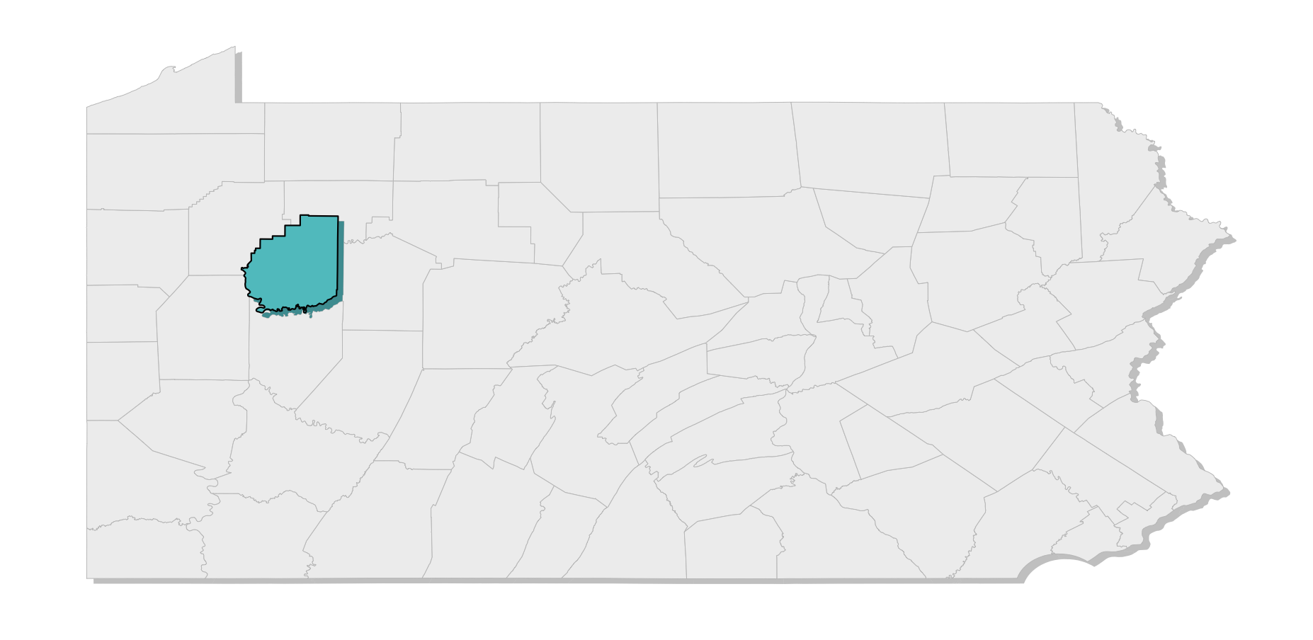 map location of county