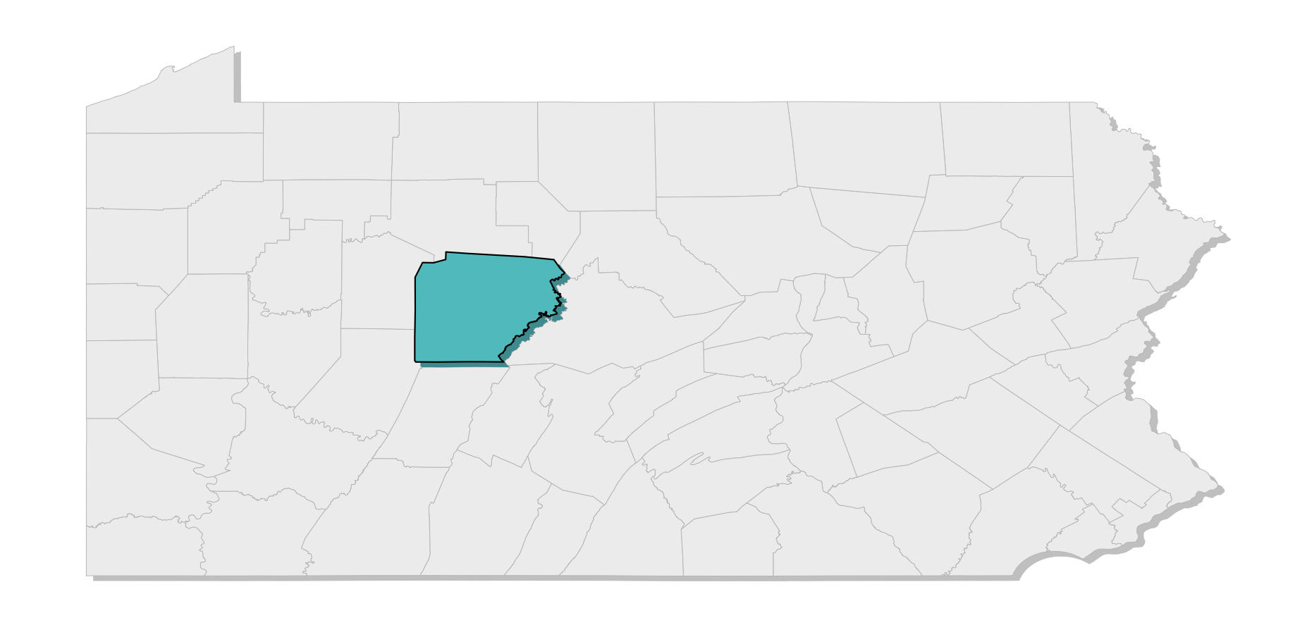map location of county