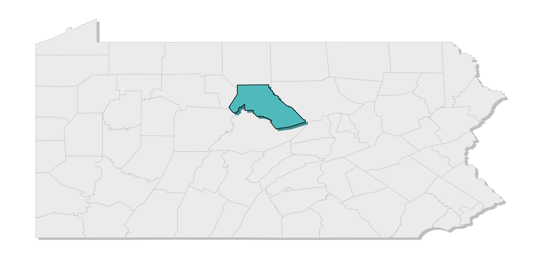 map location of county
