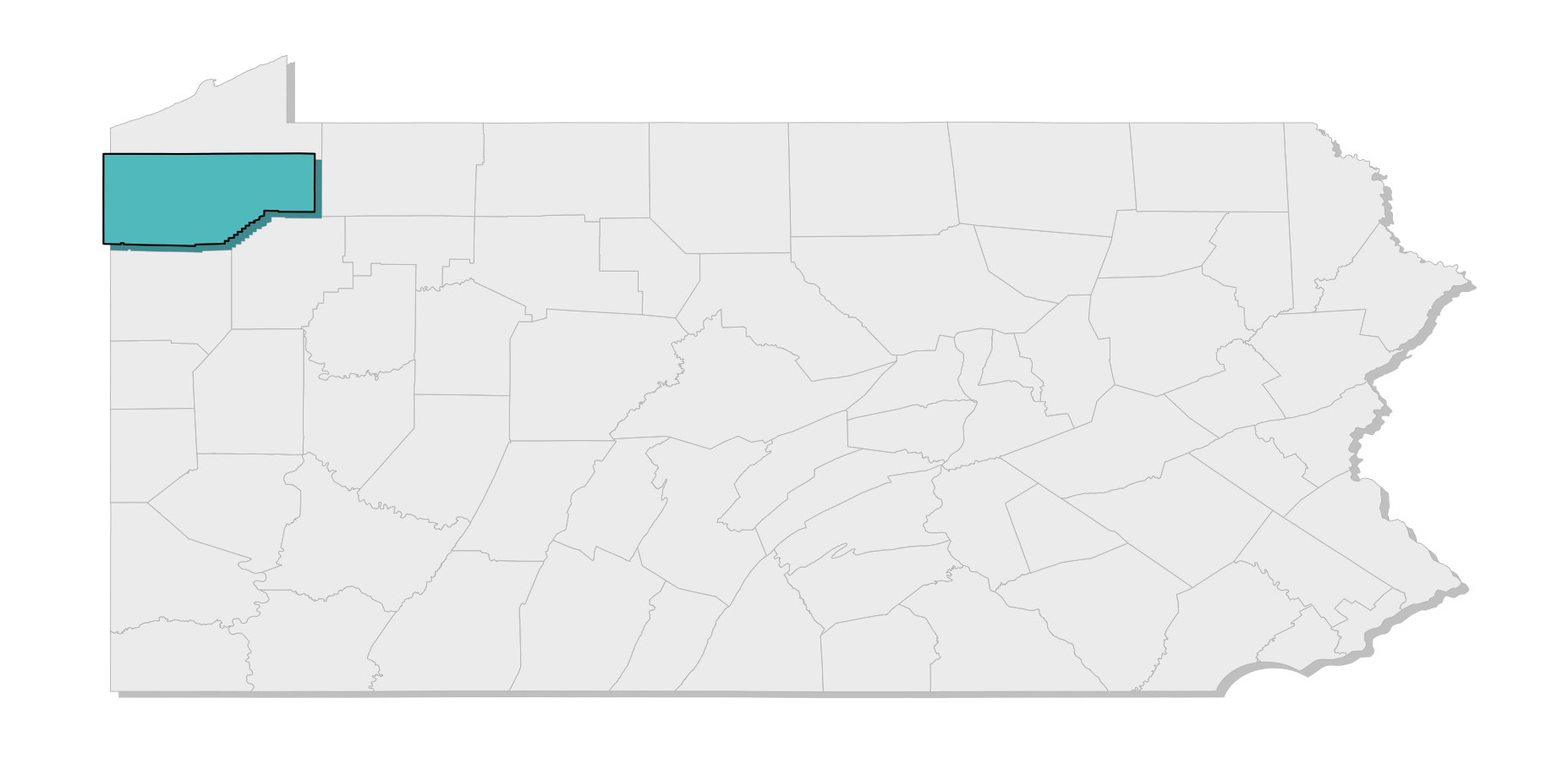 map location of county