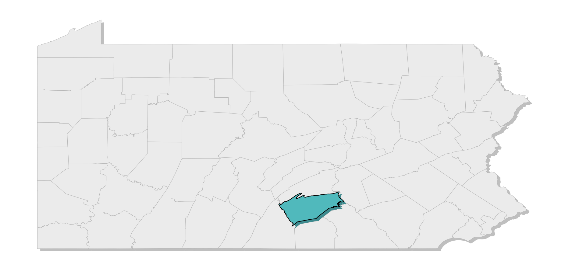map location of county