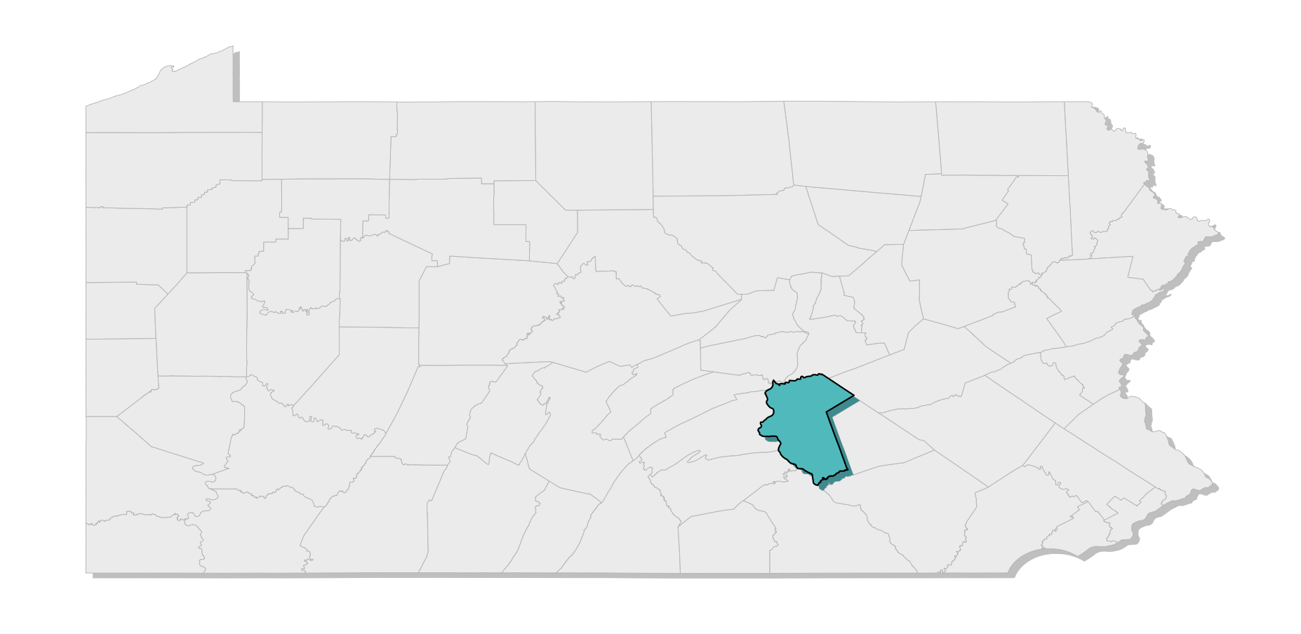 map location of county