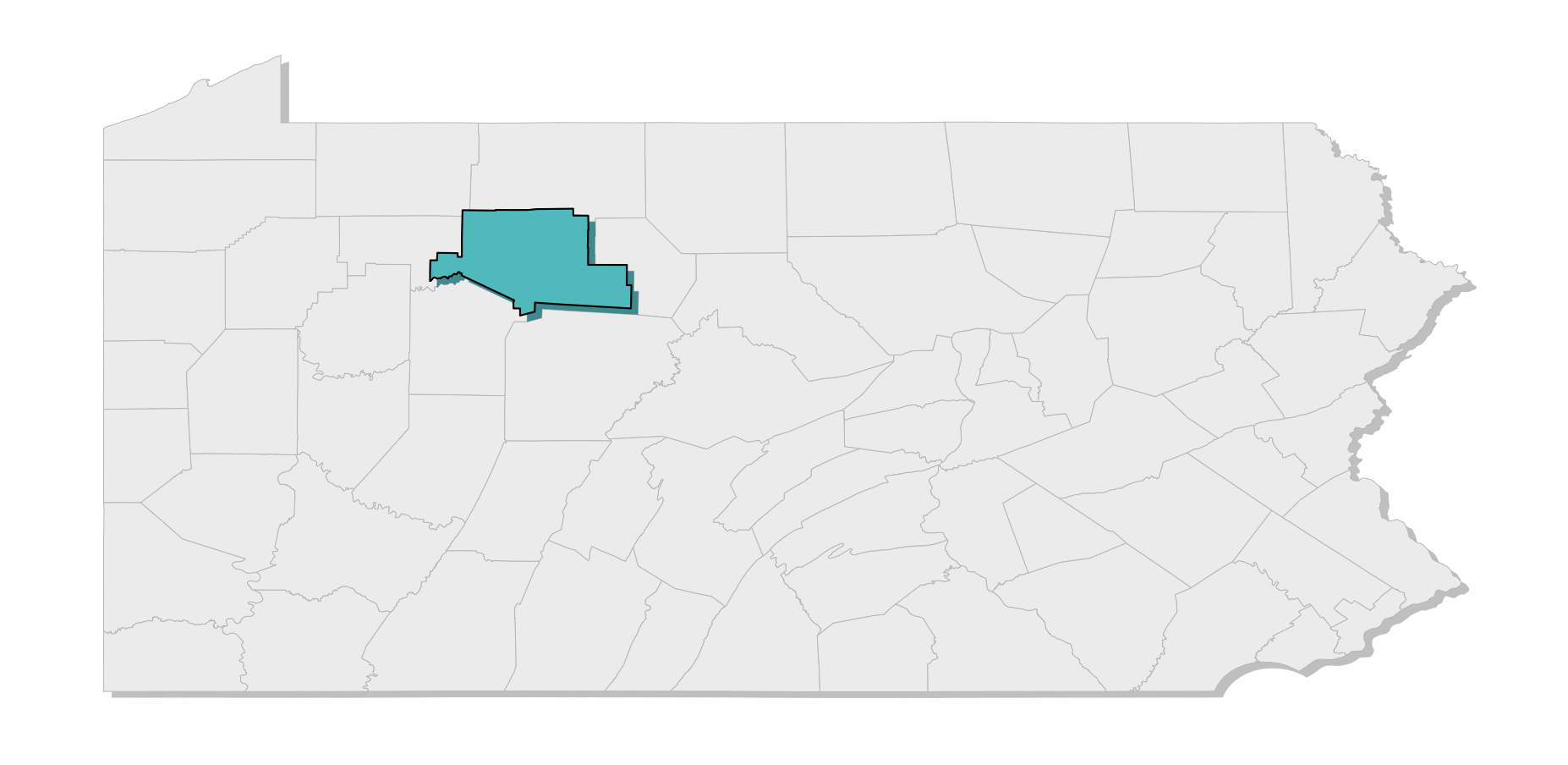 map location of county