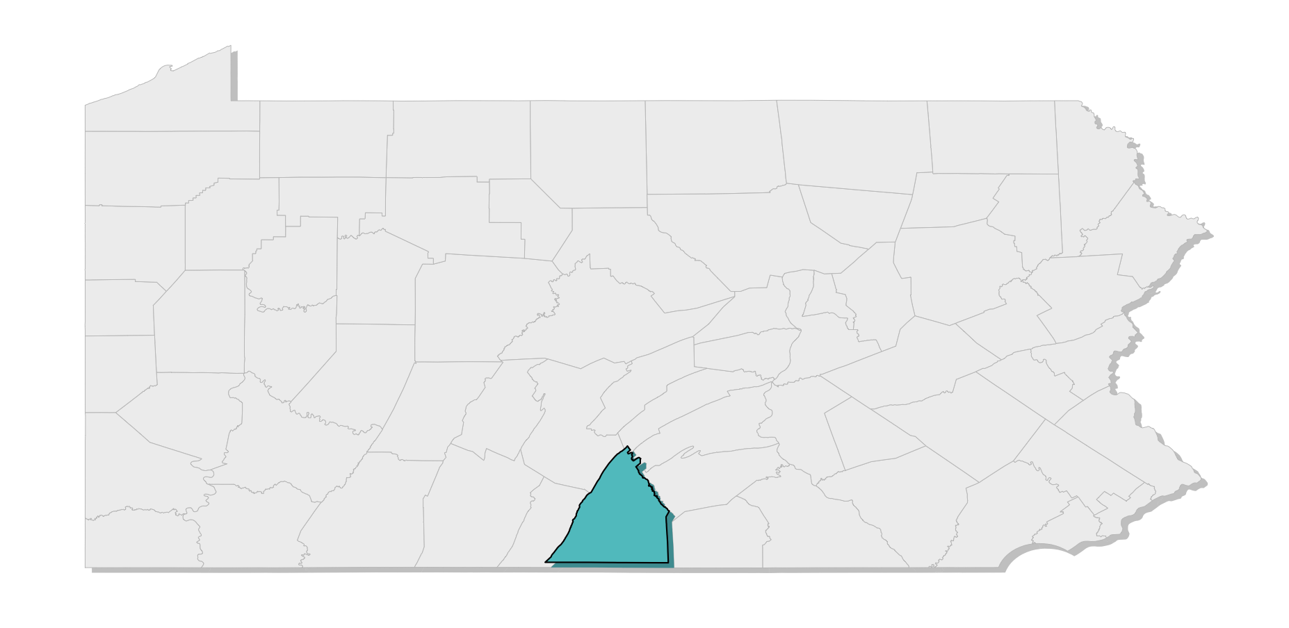 map location of county