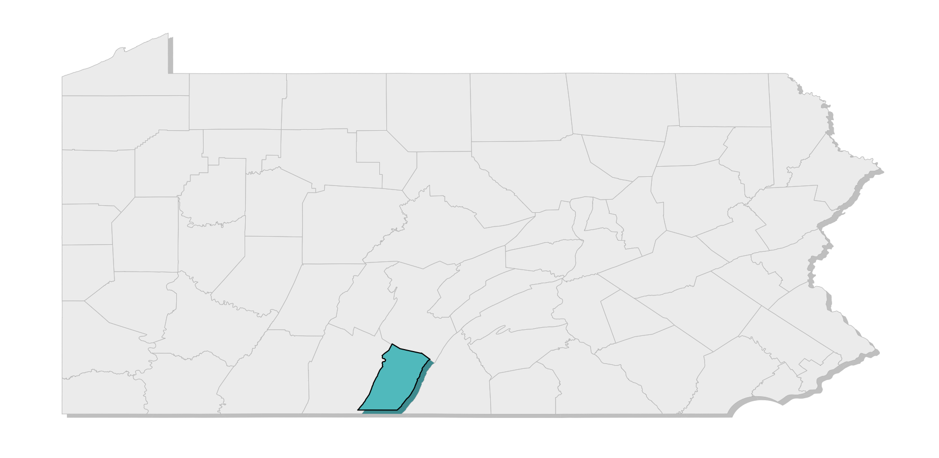 map location of county