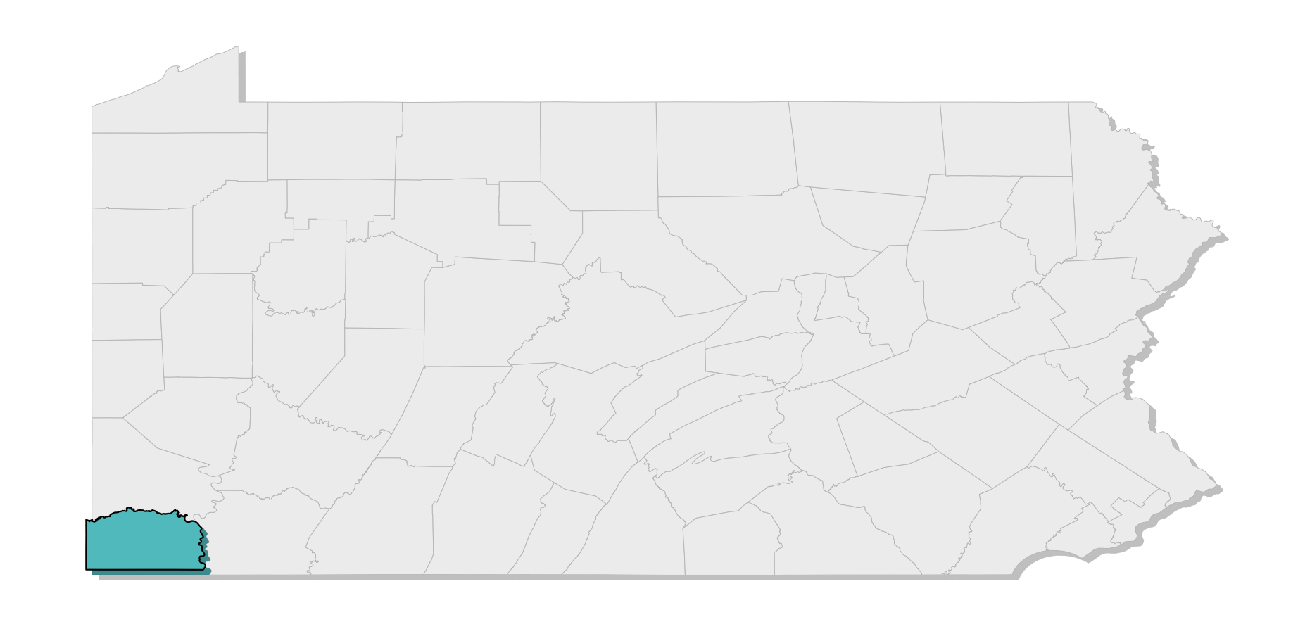 map location of county