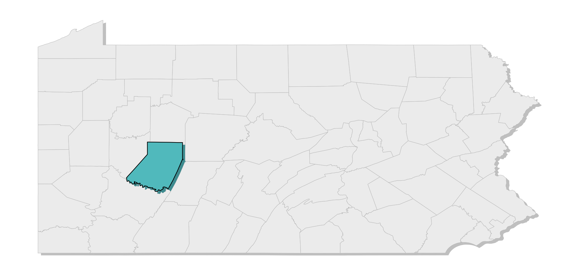 map location of county