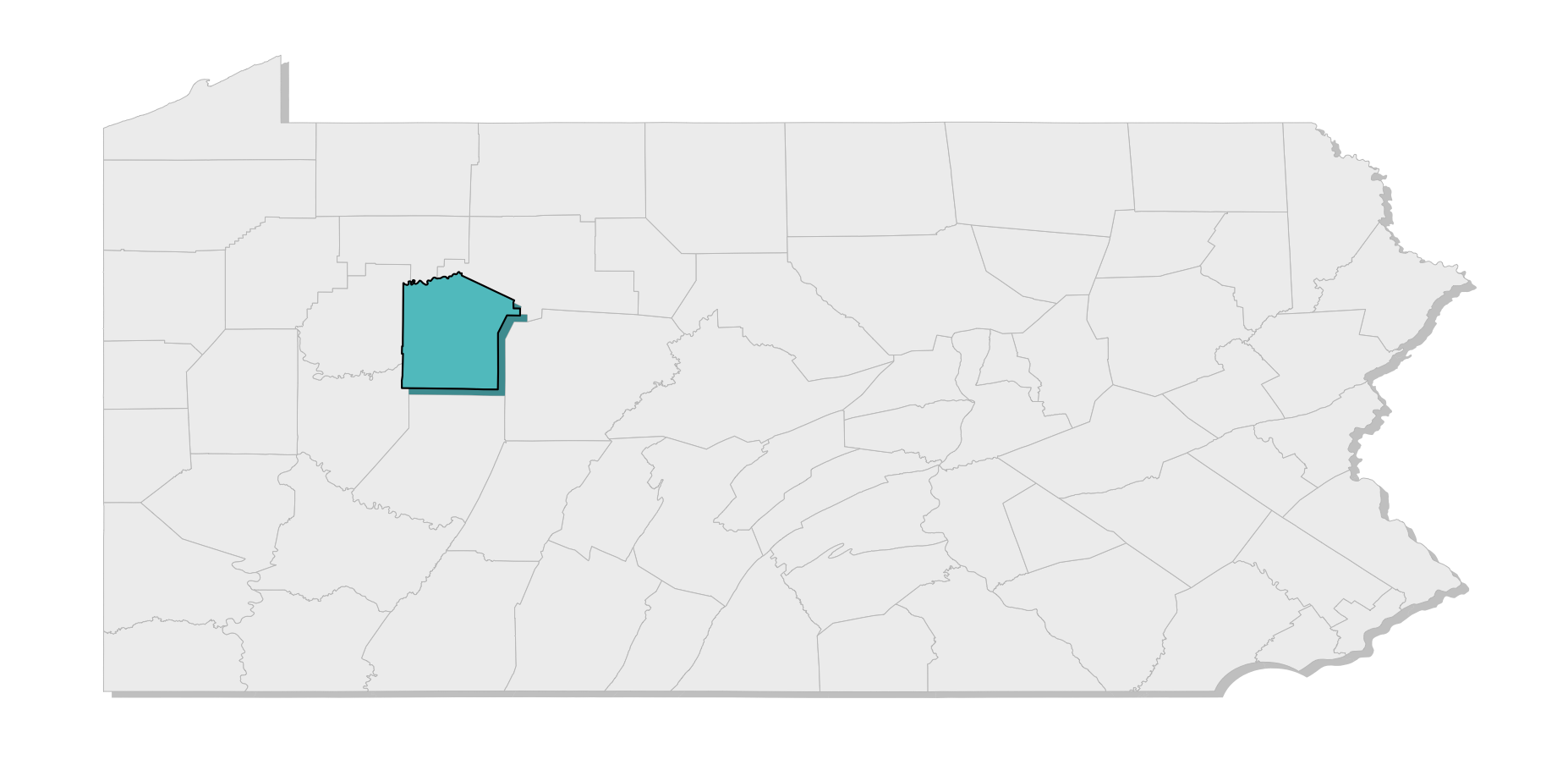 map location of county