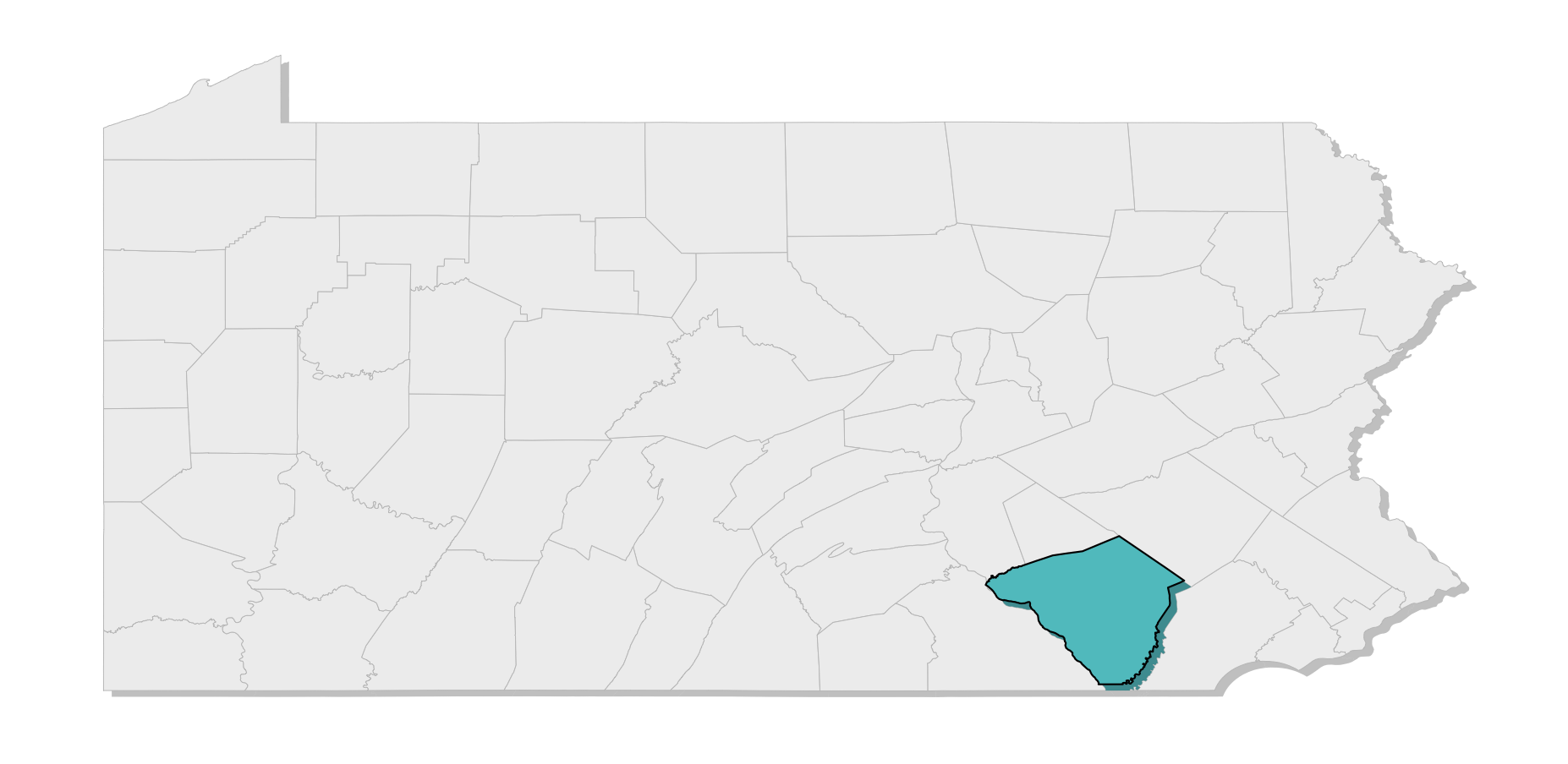 map location of county