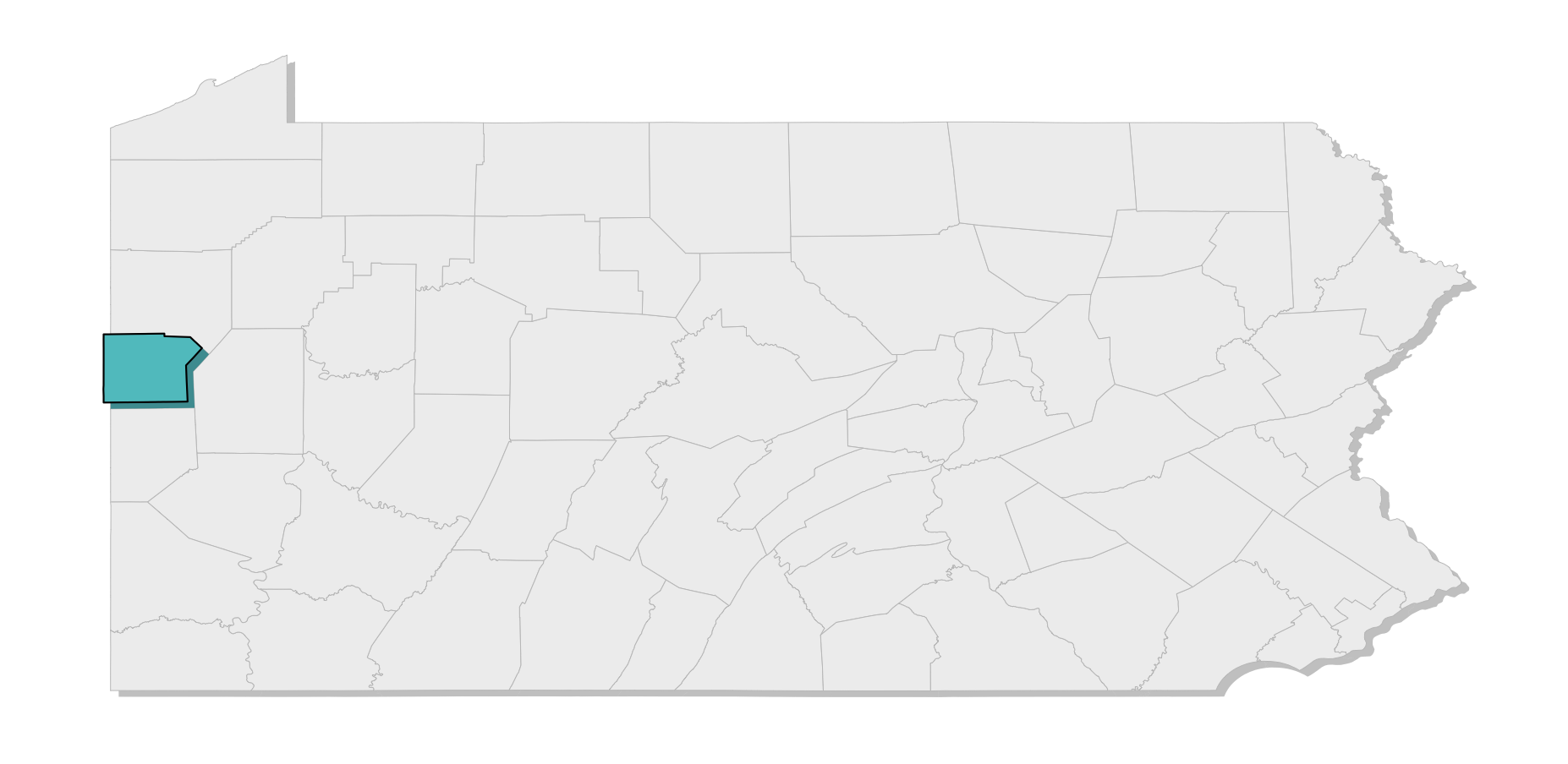 map location of county
