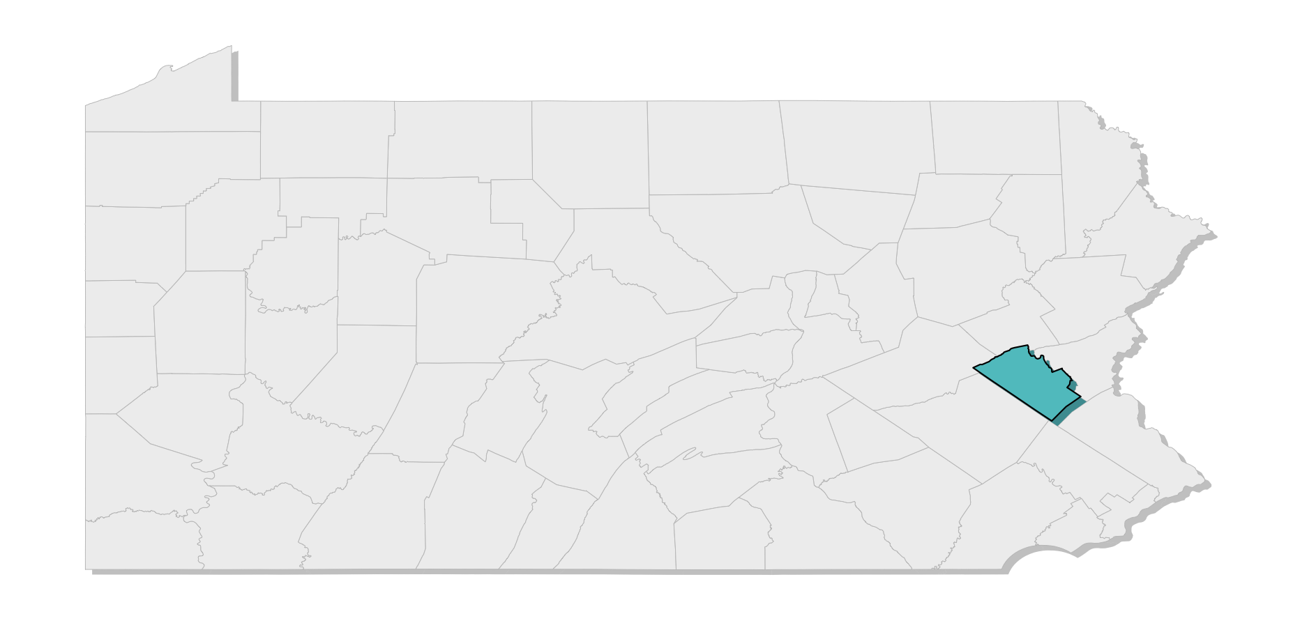 map location of county