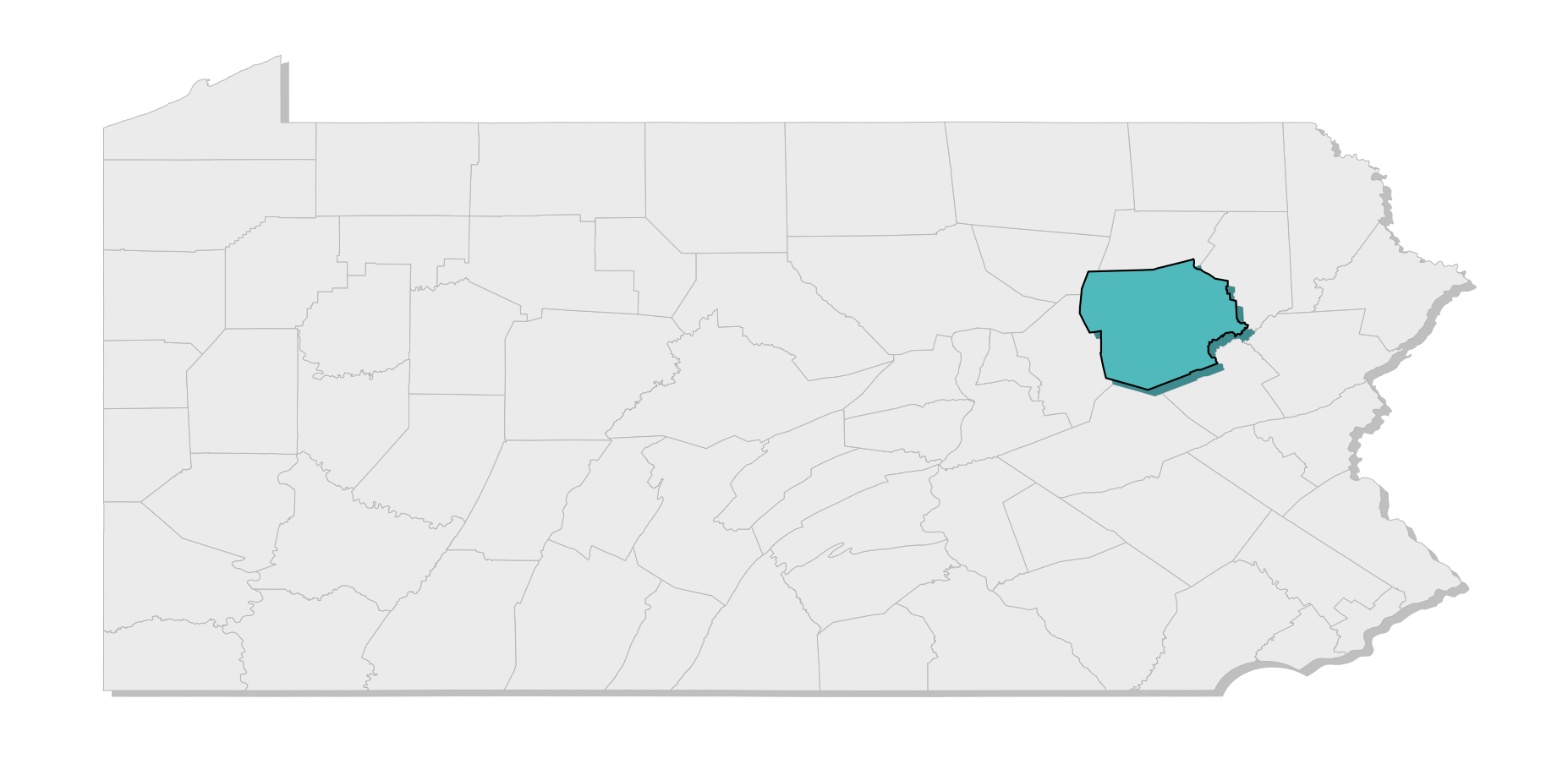 map location of county