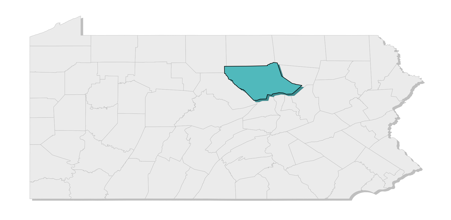 map location of county
