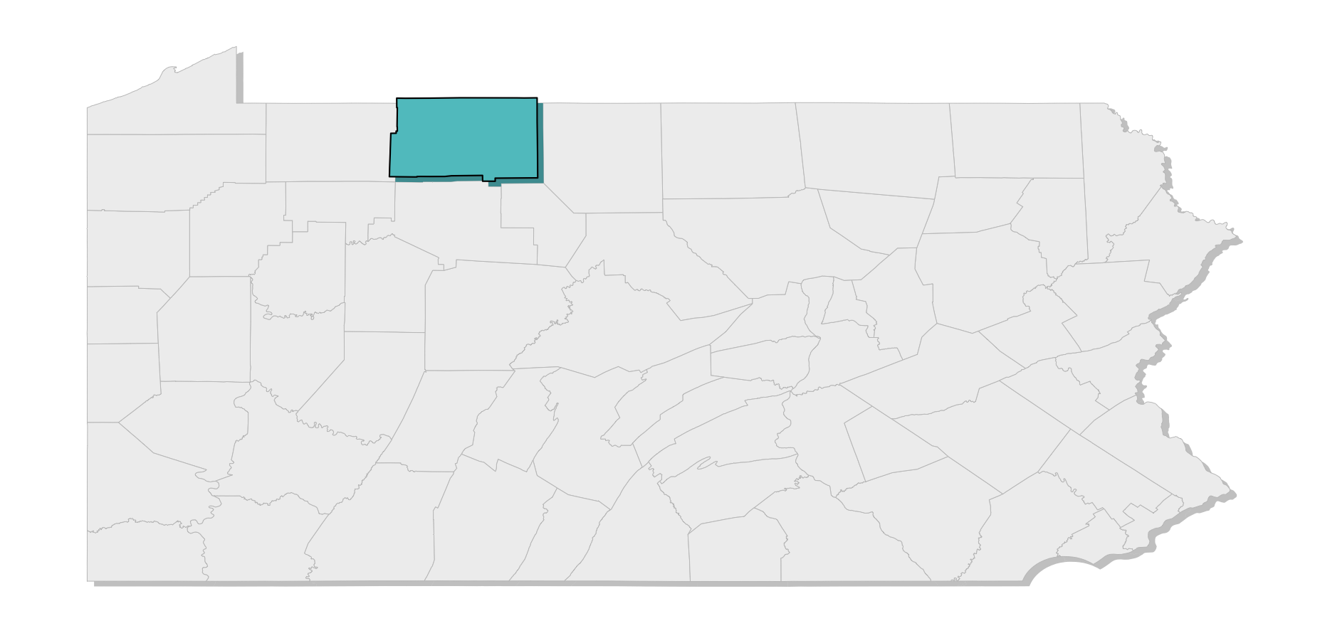 map location of county