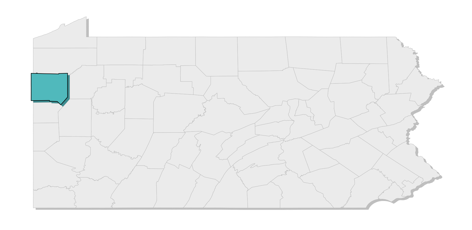 map location of county