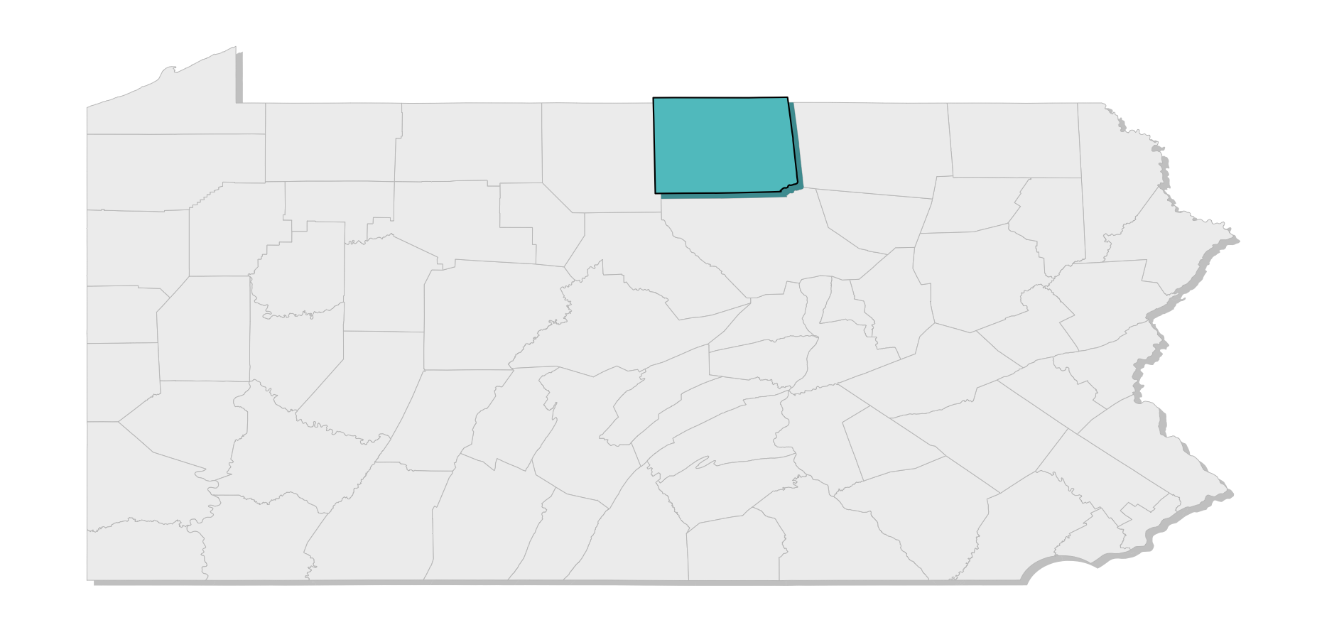 map location of county