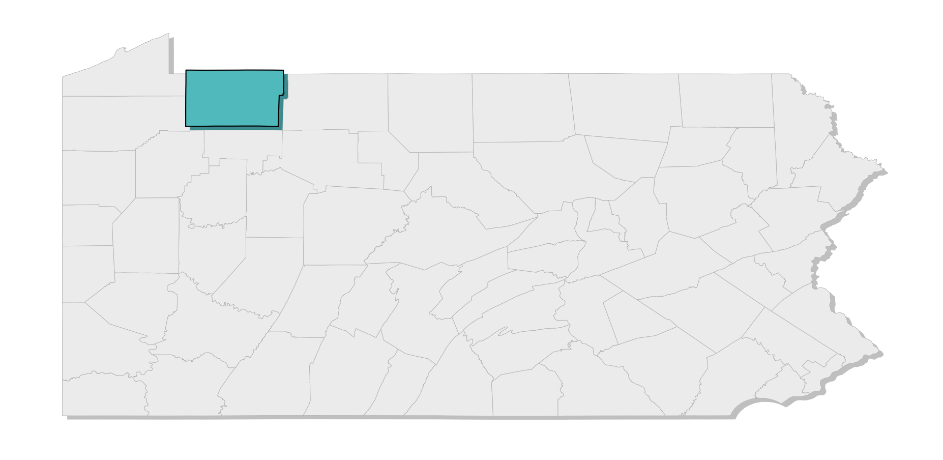 map location of county