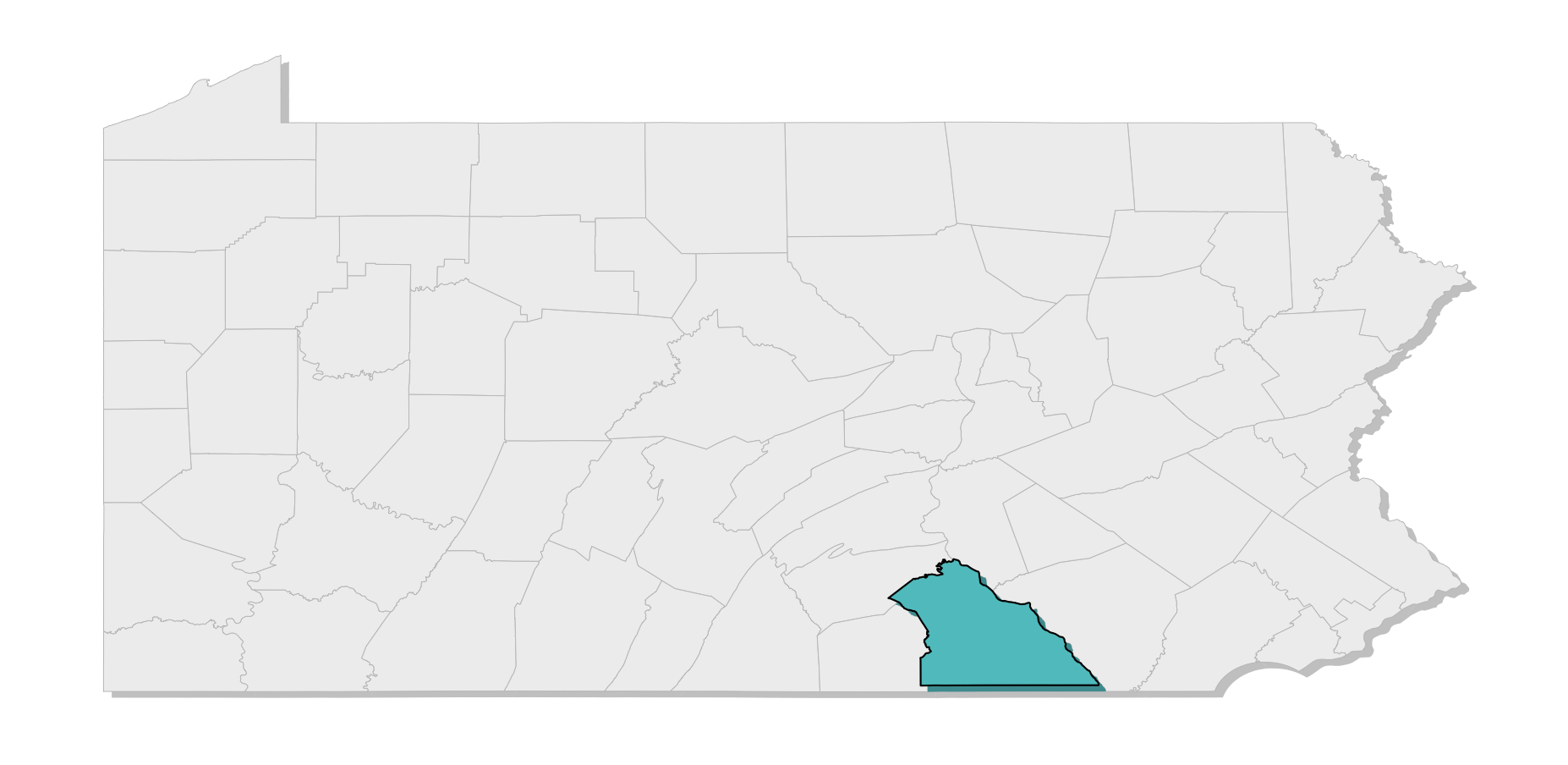 map location of county