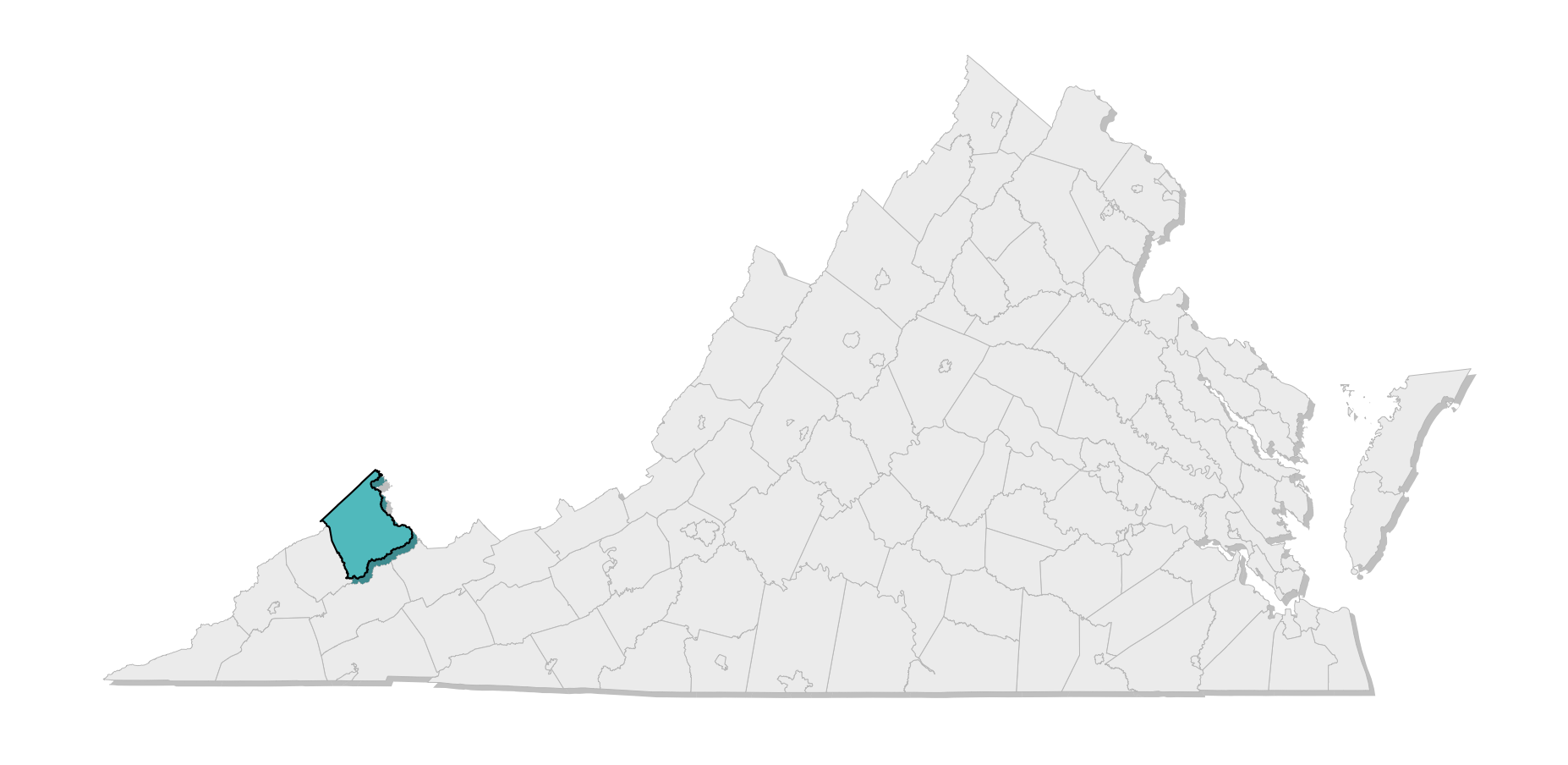 map location of county