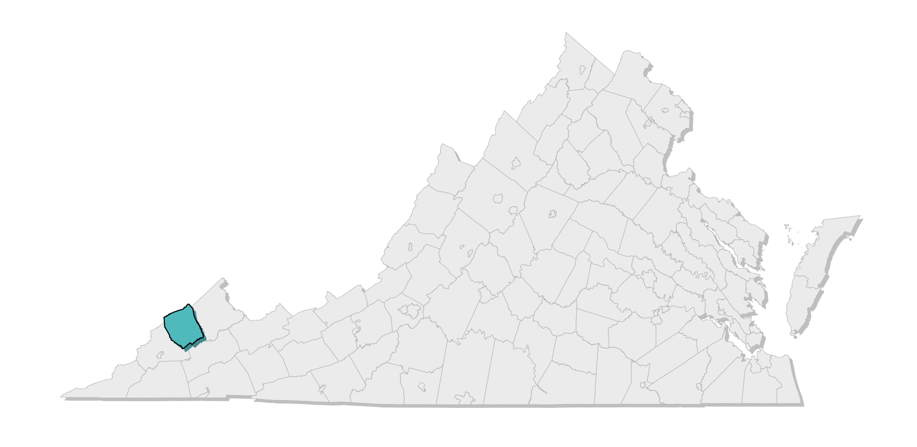 map location of county