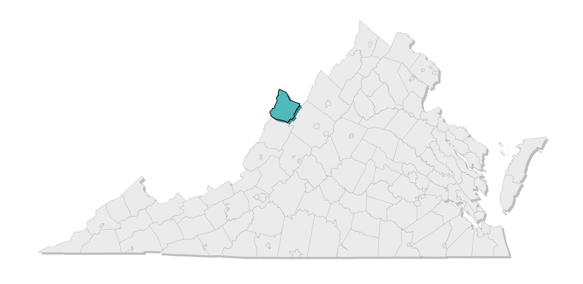 map location of county