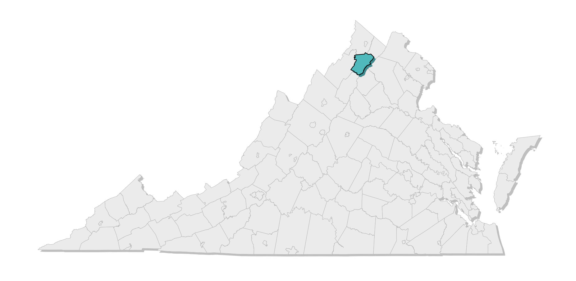 map location of county