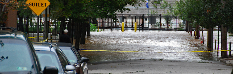 Flooded street